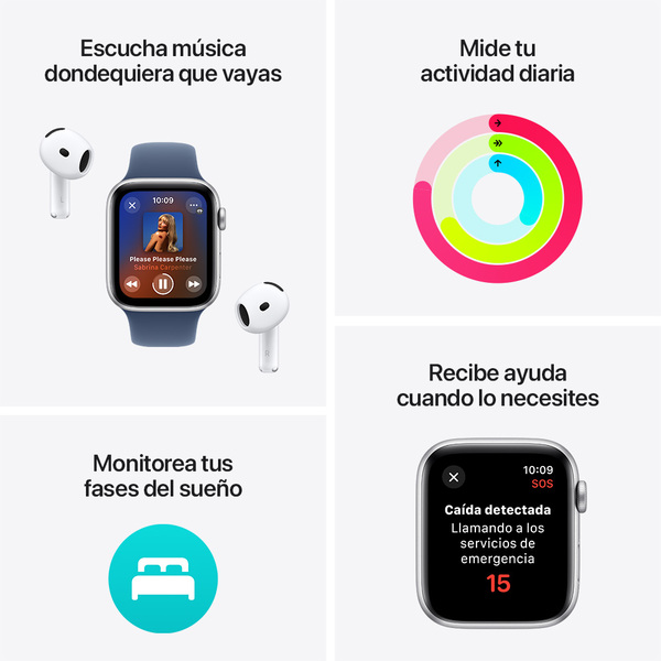 Apple Watch SE GPS + Cellular 44mm / Aluminio Medianoche / Banda Medianoche Sport - Imagen 3