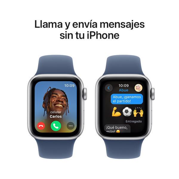 Apple Watch SE GPS + Cellular 40mm / Aluminio Plata / Banda Denim Sport - Imagen 4