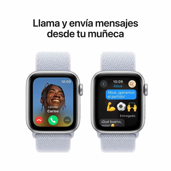 Apple Watch SE GPS 40mm / Aluminio Plata / Banda Blue Cloud Sport Loop - Imagen 4