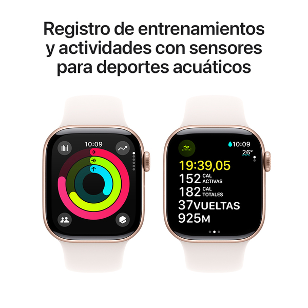 Apple Watch S10 GPS + Cellular 42mm / Aluminio Rose Gold / Banda Light Blush Sport - Imagen 4
