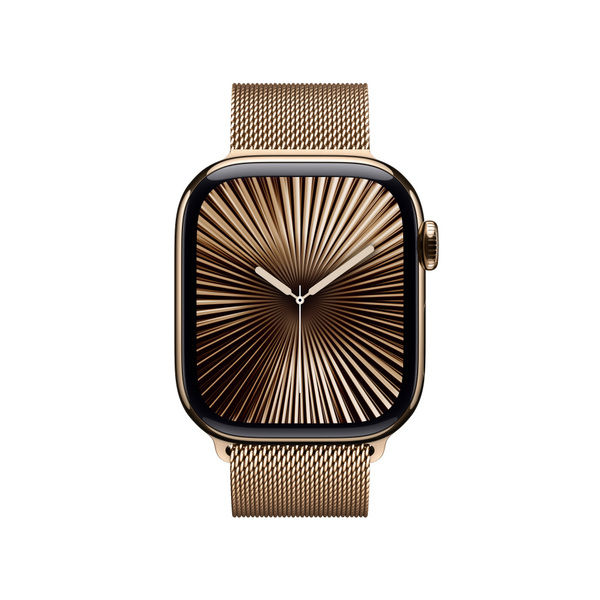 Apple Watch S10 GPS + Cellular 42mm / Titanio Gold / Banda Gold Milanese Loop - Imagen 2