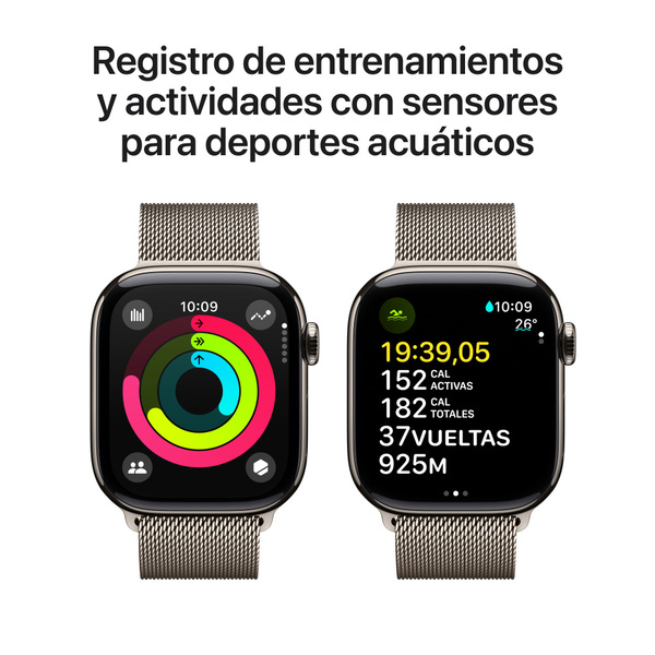 Apple Watch S10 GPS + Cellular 42mm / Titanio Natural / Banda Milanese Loop - Imagen 4