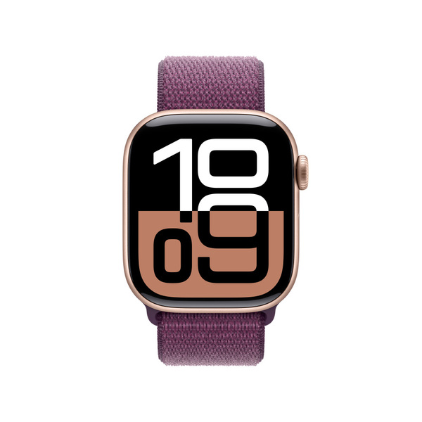 Apple Watch S10 GPS + Cellular 42mm / Aluminio Rose Gold / Banda Plum Sport Loop - Imagen 2