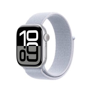 Apple Watch S10 GPS + Cellular 42mm / Aluminio Plata / Banda Blue Cloud Sport Loop
