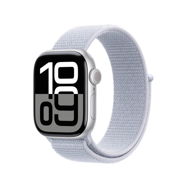 Apple Watch S10 GPS + Cellular 46mm / Aluminio Plata / Banda Blue Cloud Sport Loop